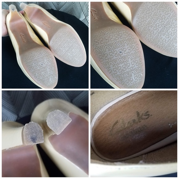 Clark's Collection Open Toe Nude Shiny Leather - Picture 4 of 4